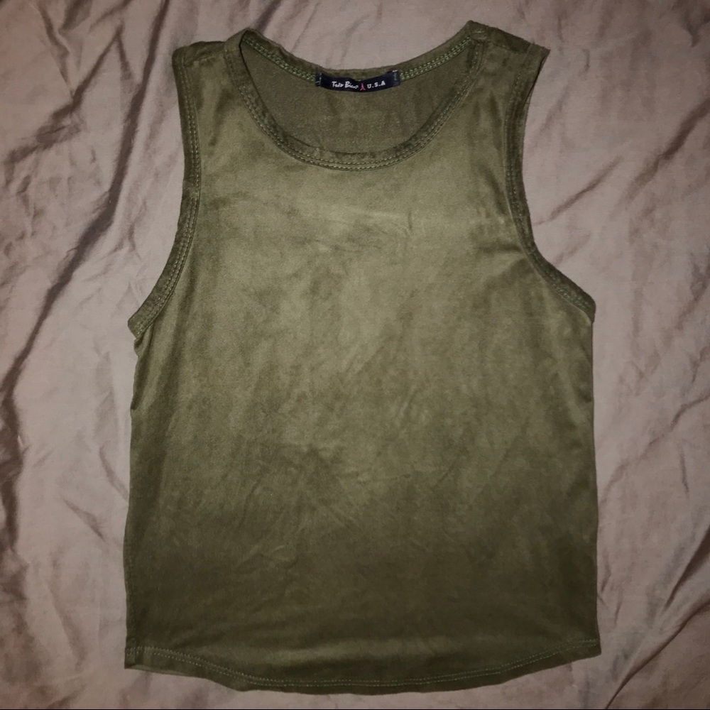 Faux Suede Crop Top
